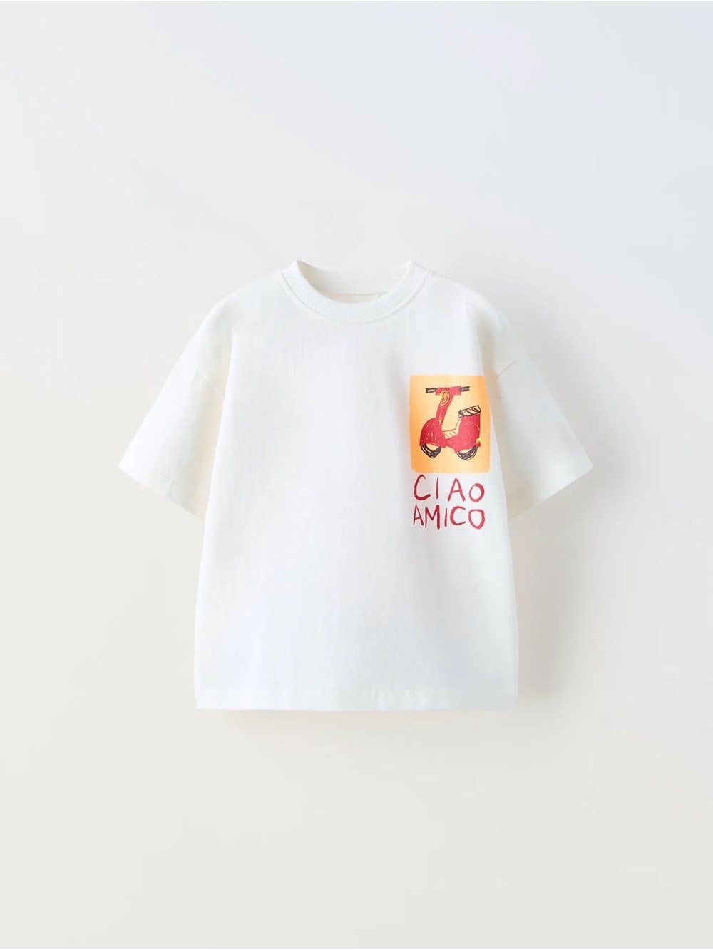 Kids White 'Ciao Amico' Graphic T-Shirt